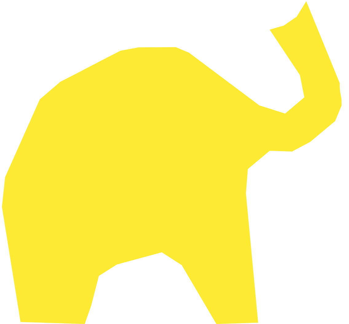 olifant geel rechtop groot