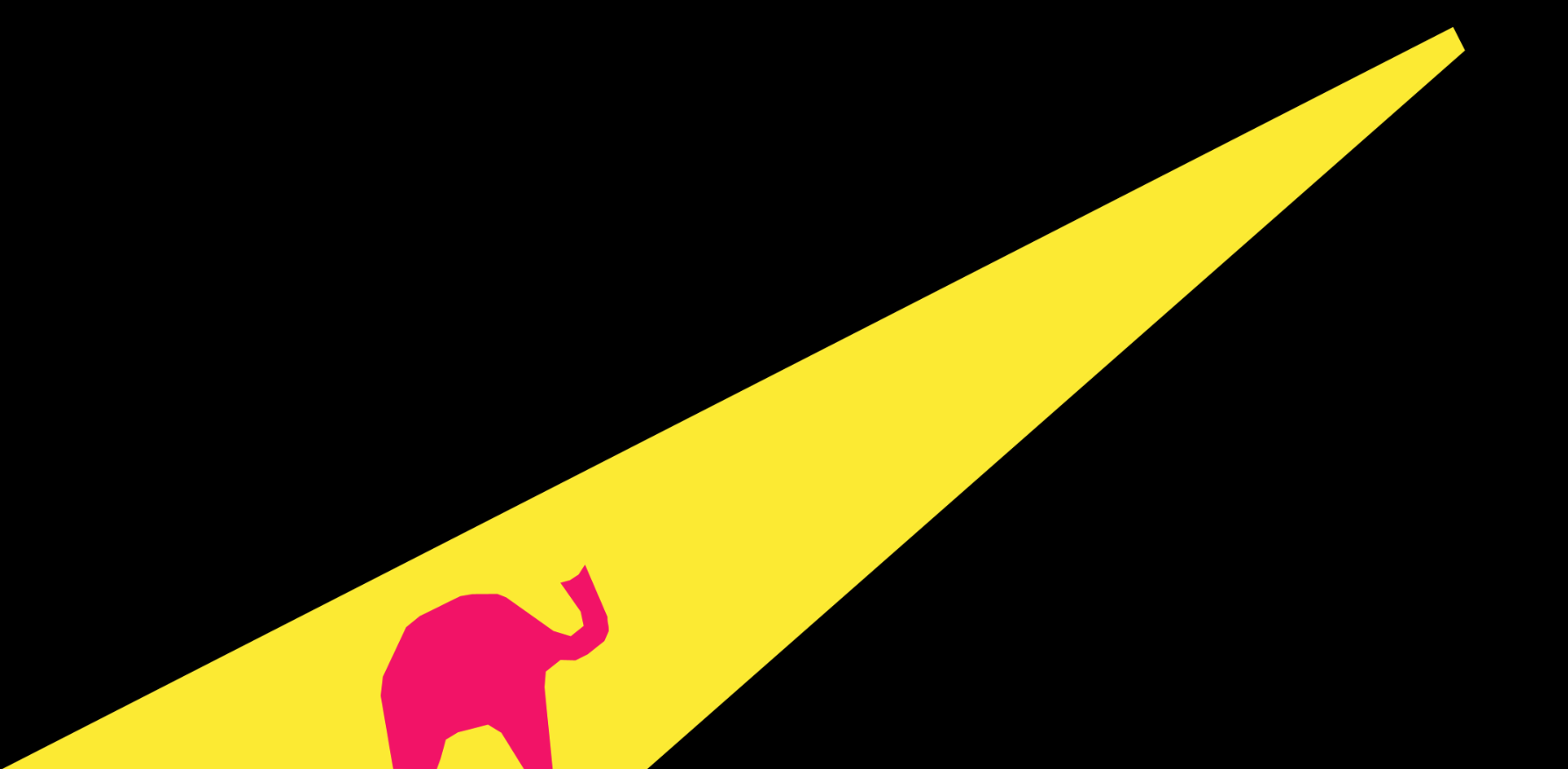 olifant spotlight geel rose